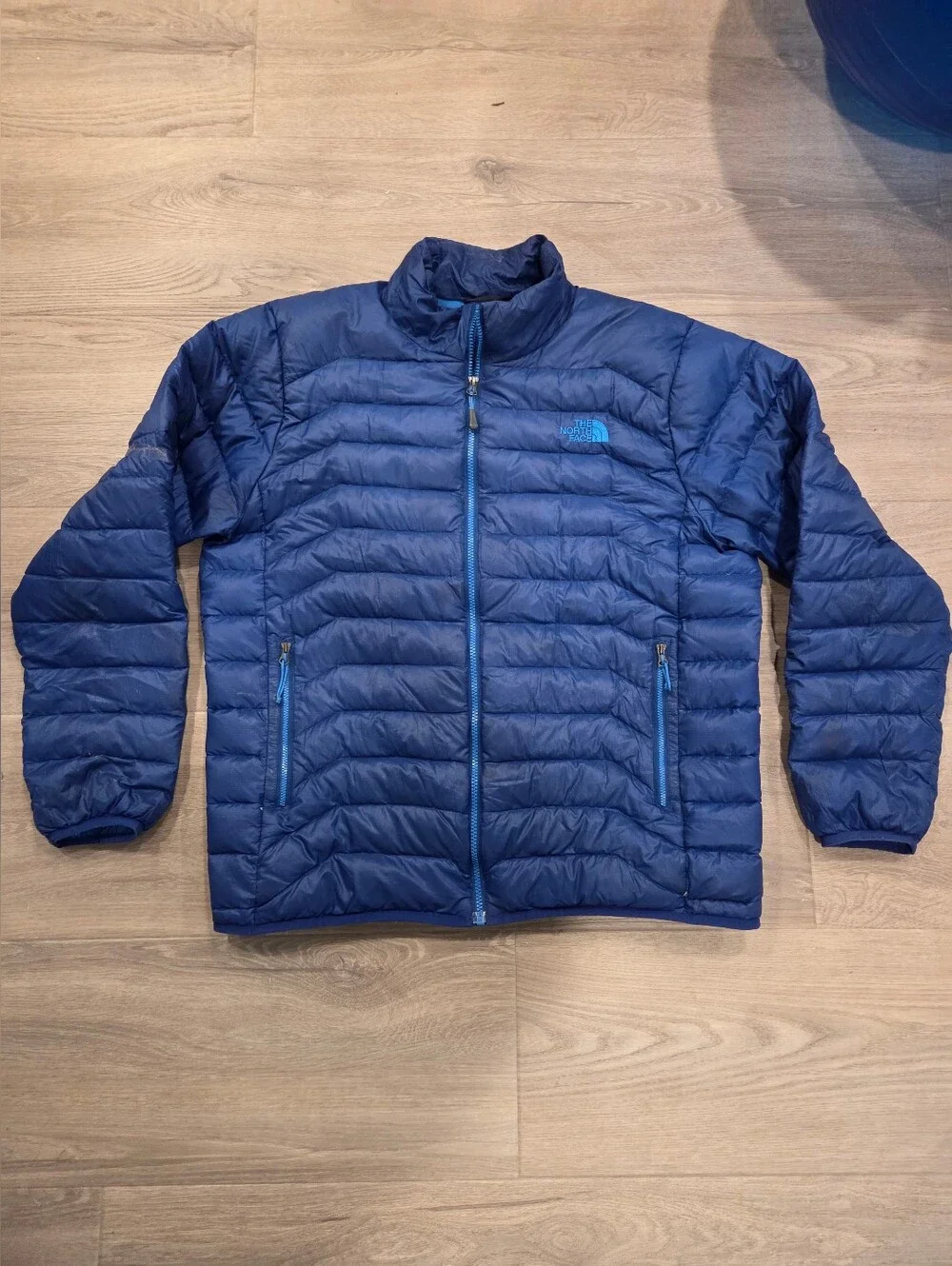 The North Face Men's Blue Down Jacket Sz L Fair